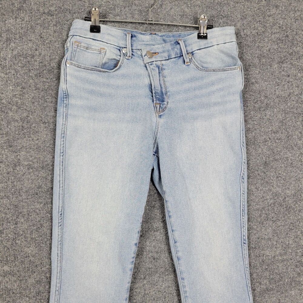 GOOD AMERICAN Good Curve Crossover Skinny Stretch Denim Blue Jeans SIZE 8 / 29 - Picture 4 of 14